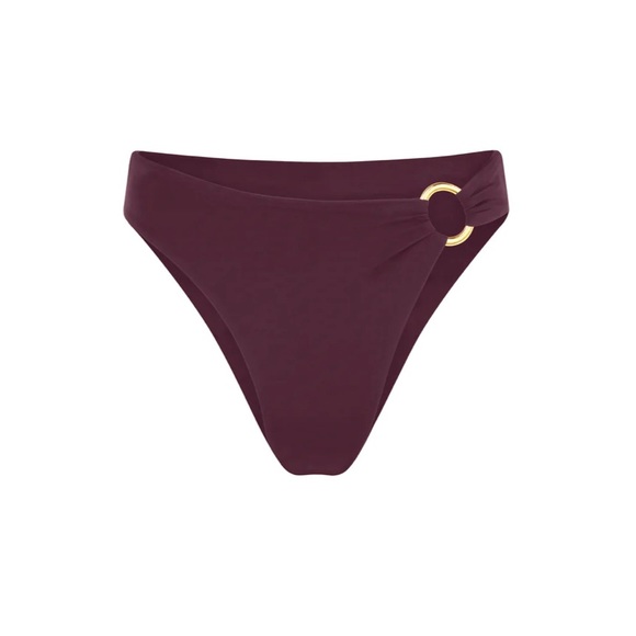 Away That Day Swimwear. Acapulco bottom size small, color Plum. - Picture 3 of 6